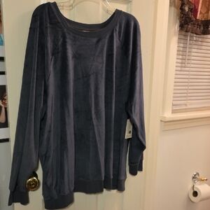 Secret Treasures Charcoal Long Sleeve Top